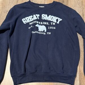 Great Smoky Mountains Navy Crewneck Sweater